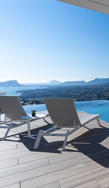 Terrace with stunning sea views