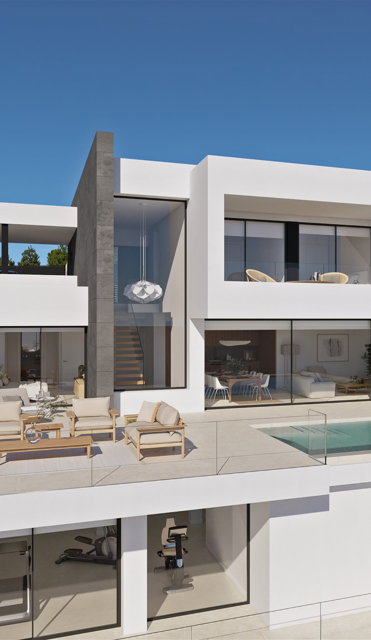 Luxury villas with architecture of great beauty.