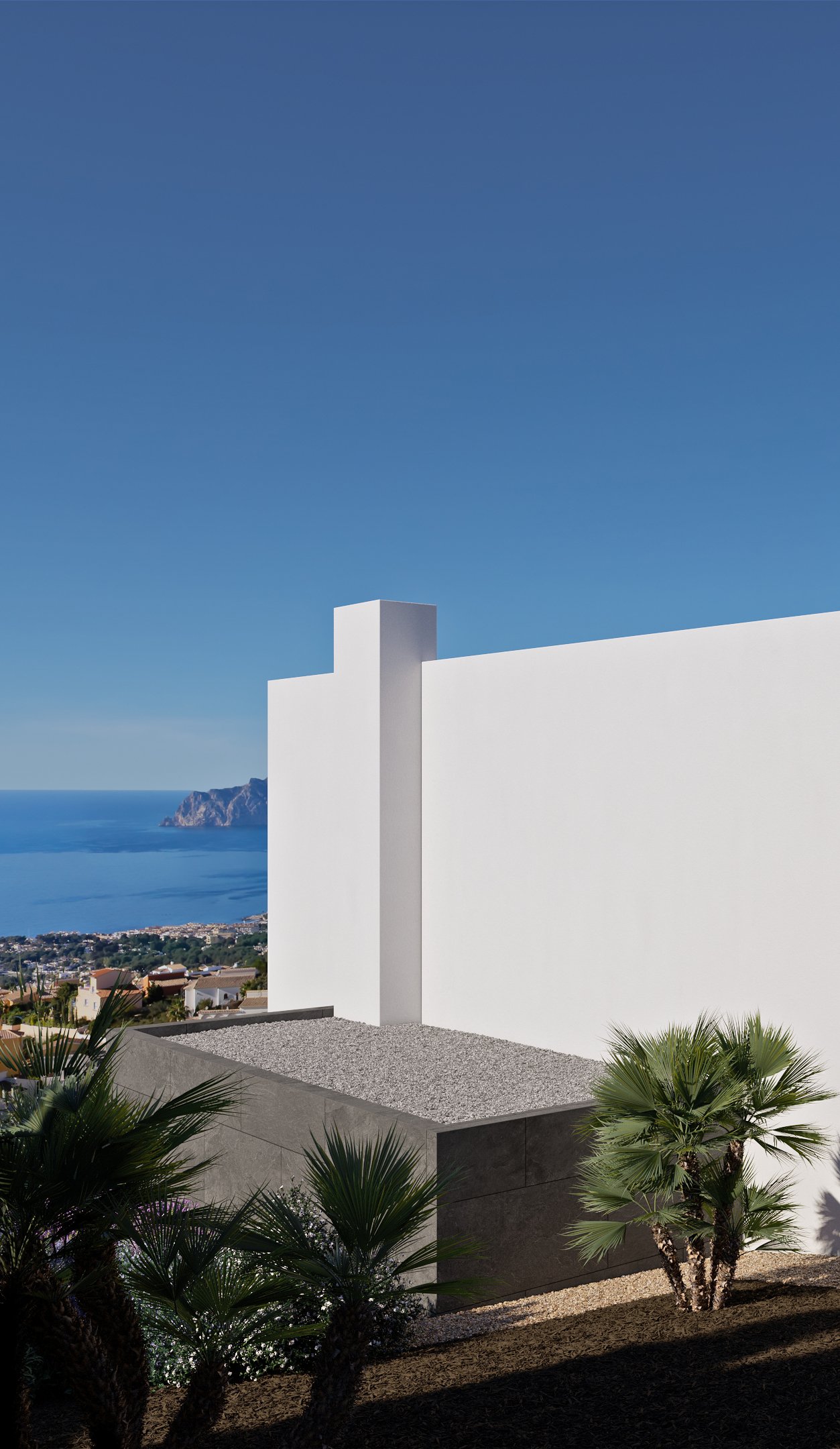 View from the rear garden of Villa Essence