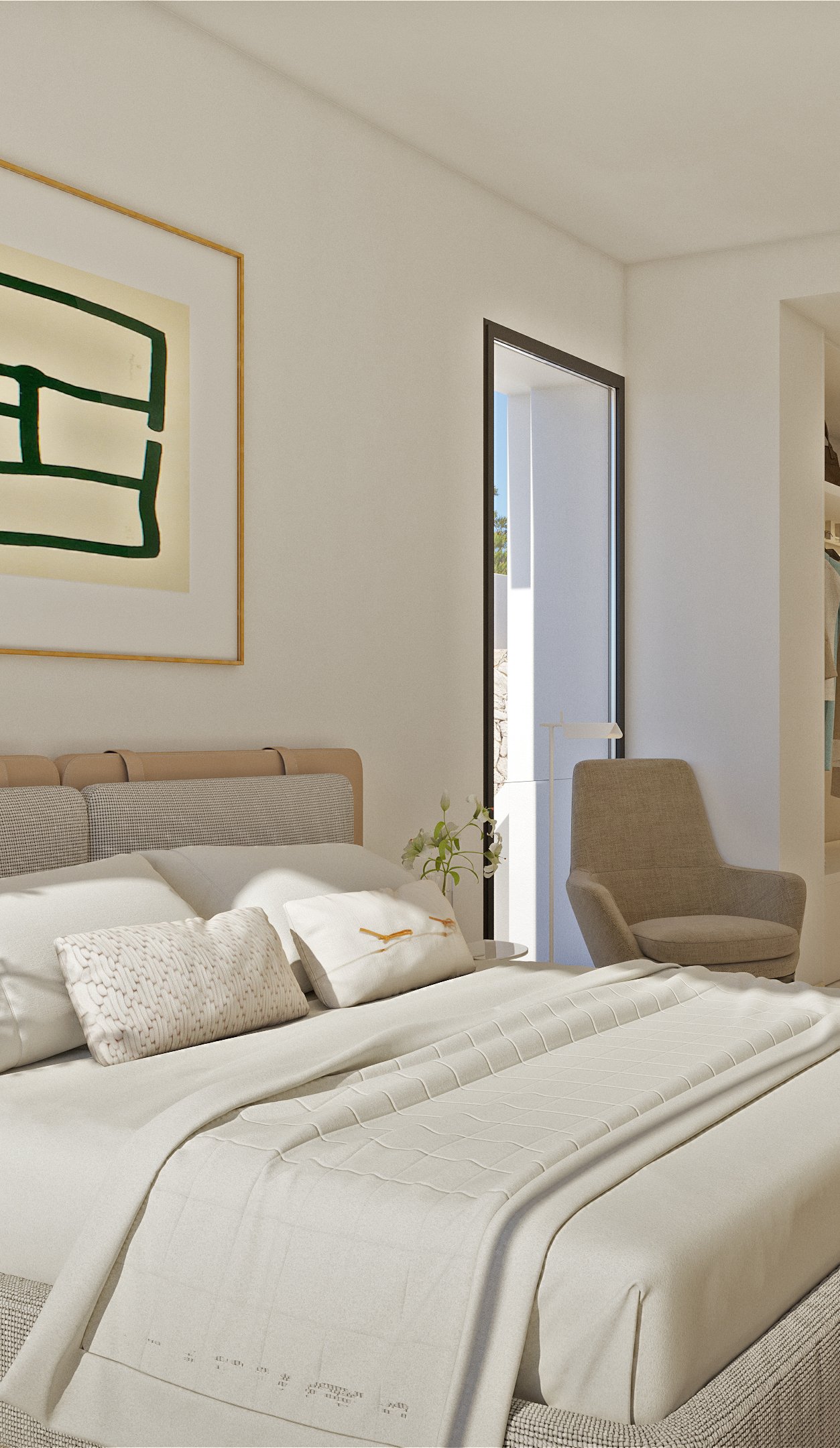 Spacious master bedroom with dressing room and en-suite bathroom