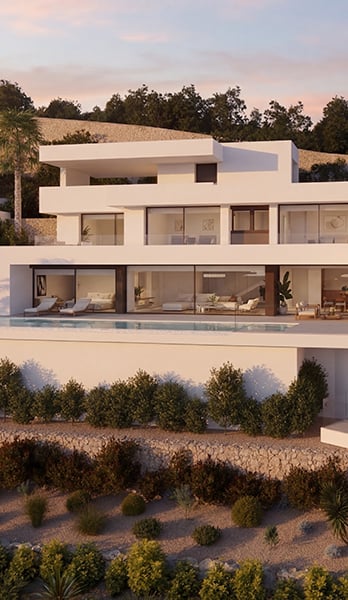 Una arquitectura de volúmenes puros que realza la fuerza del paisaje