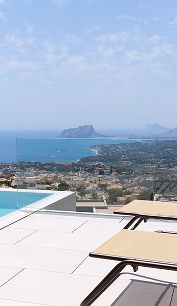 Infinity pool with stunning sea views
