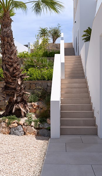 Stairs access to lower floor
