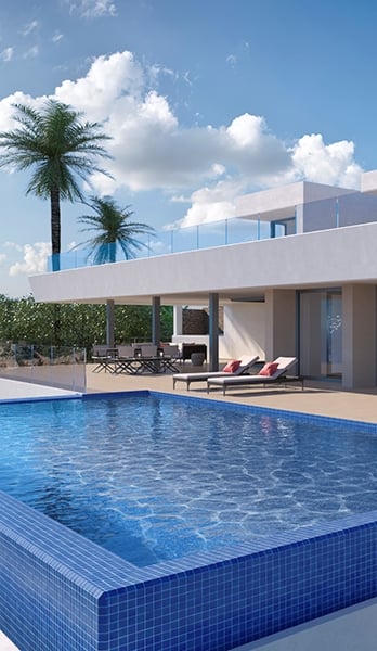 Luxury villas with infinity pools