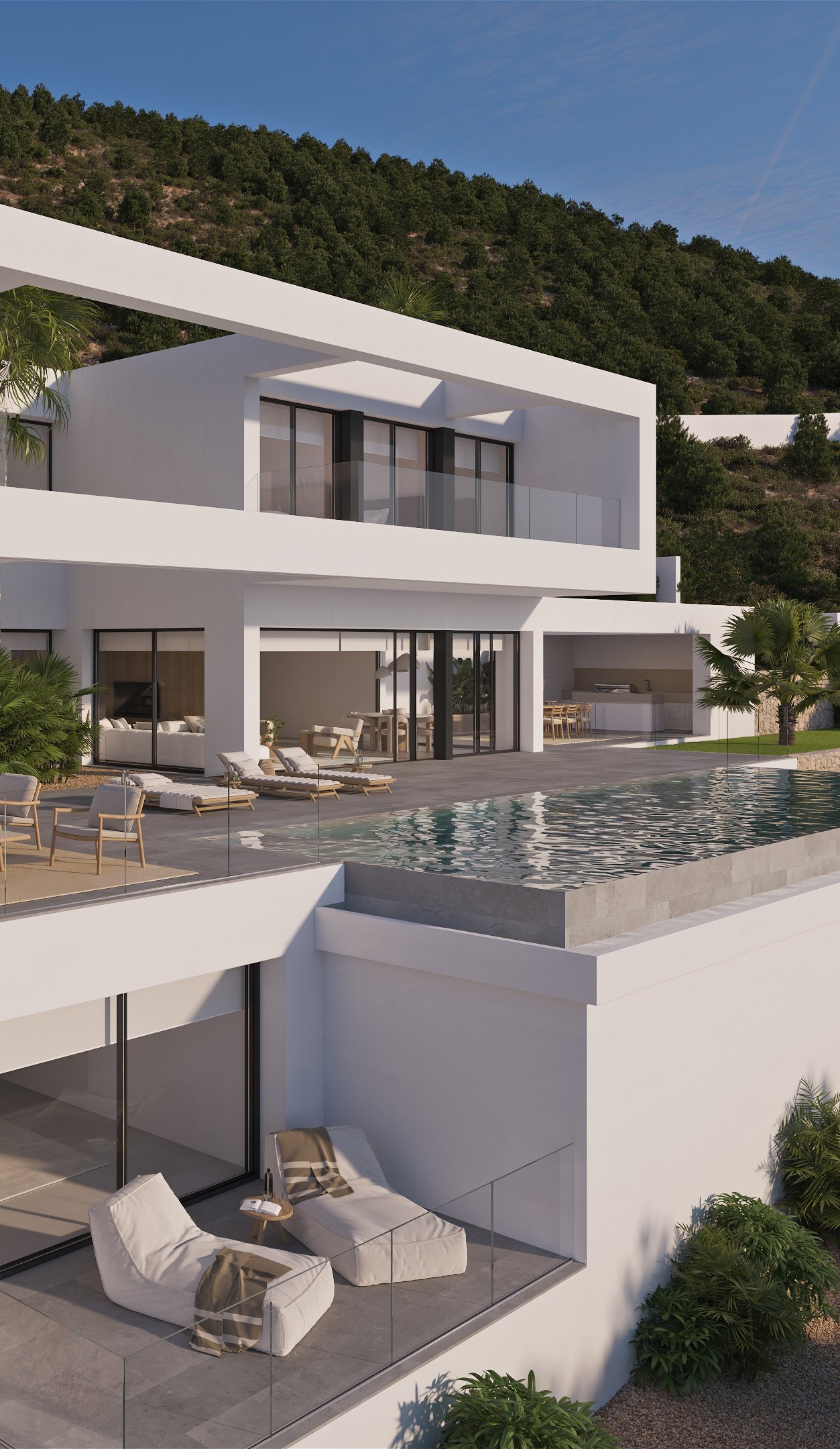 Sun-drenched terraces, spacious interiors and unique style
