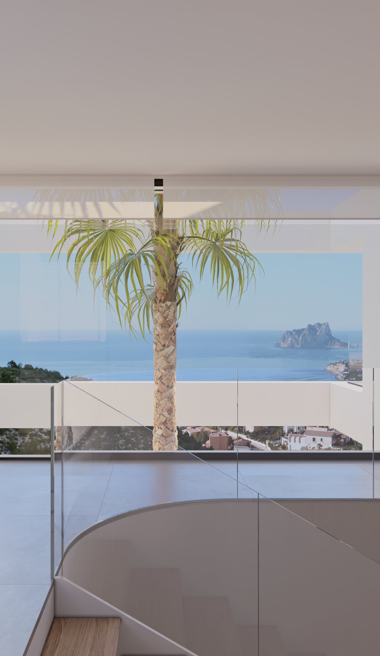 Bright hallway with privileged views