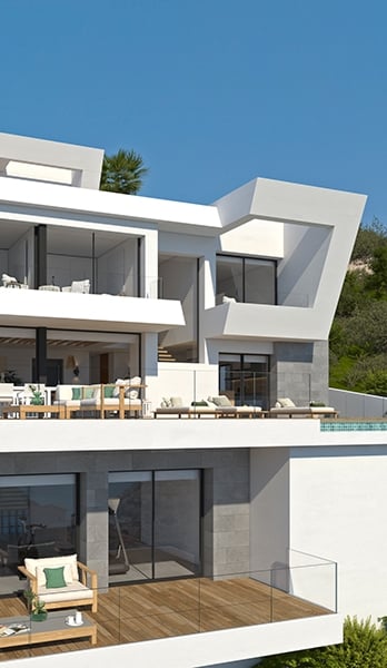 Vista frontal Villa Amanecer