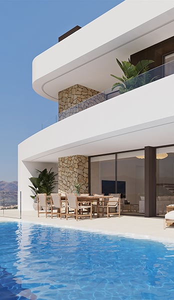 Terraza para disfrutar de las vistas al mediterráneo