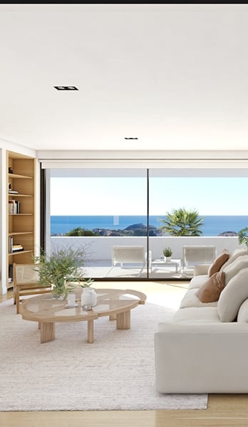 Interiores luminosos donde prevalece el blanco