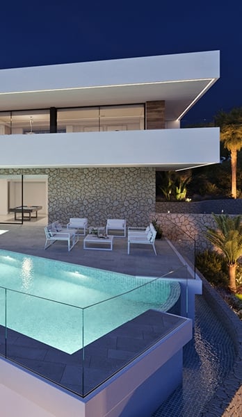 Villas con iluminación exterior con leds 