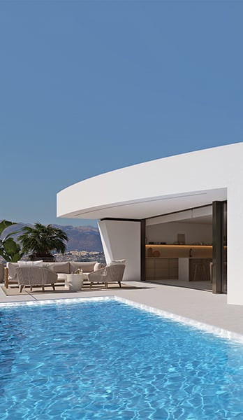 Una terraza suspendida sobre el paisaje, creada para vivir el Mediterráneo con calma