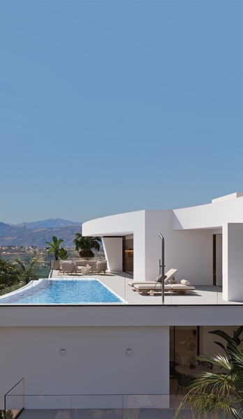 Una piscina infinity que prolonga la mirada hasta el horizonte