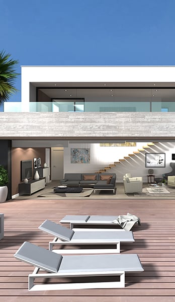 Geometría, luz y agua definen una forma contemporánea de vivir