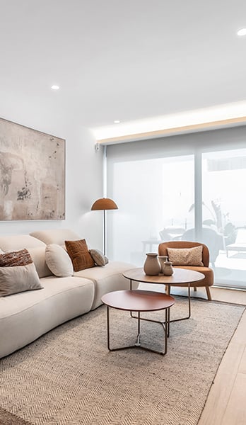 Spacious living rooms