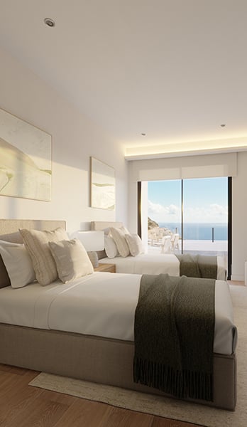 Spacious designer bedrooms, Building 11 Pinazo