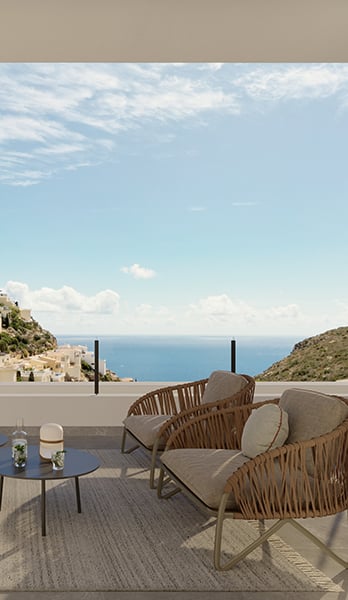 Terrace and views of apartment PG057, Building 11 Pinazo