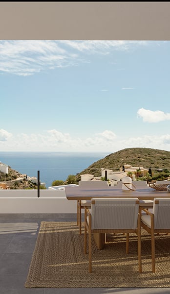 Terrace and views of apartment PG058, Building 11 Pinazo