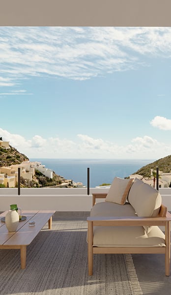 Terrace and views of apartment PG061, Building 11 Pinazo