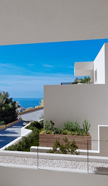 Design to maximise privacy between dwellings