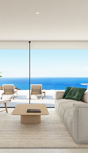 Breathtaking sea views from inside the villa