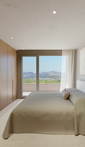 Spacious bedrooms with terrace access