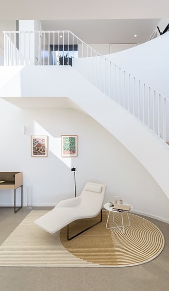 Designer curved staircase