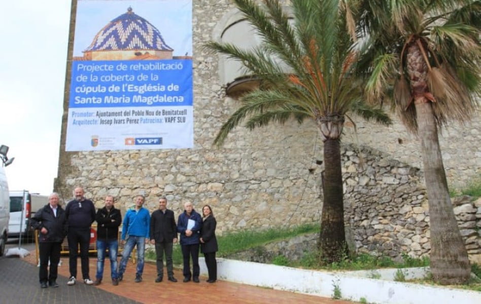 Sponsorship of the Renovation of the dome of the Church of Poble Nou de Benitatxell.