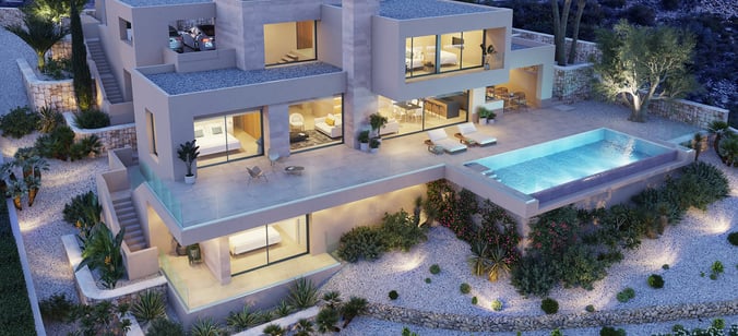 Design, quality, location and sea views.