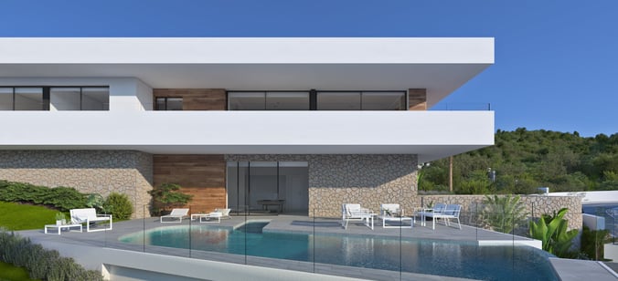 A luxury villa with infinity pool and contemporary design, located in the exclusive Jazmines residential area of Cumbre del Sol.