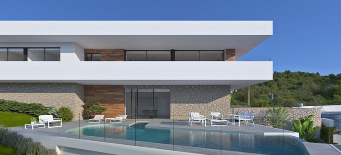 A luxury villa with infinity pool and contemporary design, located in the exclusive Jazmines residential area of Cumbre del Sol.